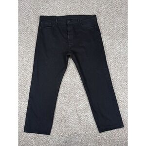 Levis Jeans Mens 42x32 Black 501XX Button Fly Straight Leg‎ Denim